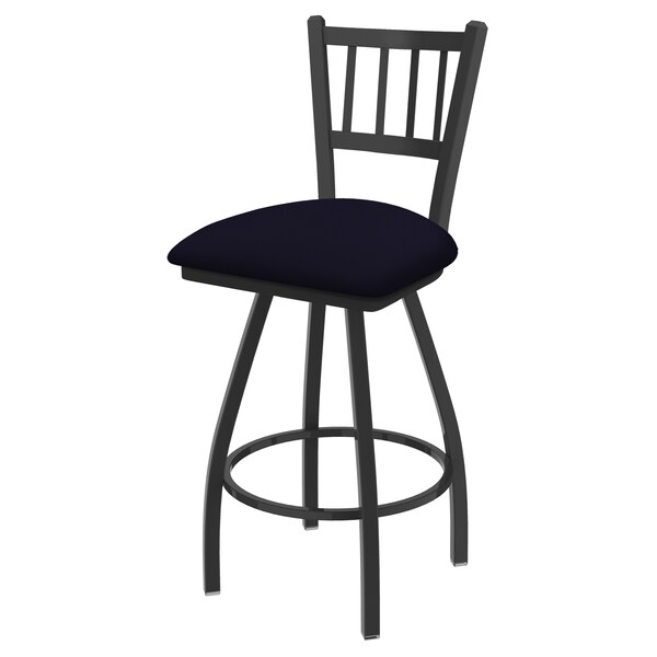 36" Swivel Bar Stool, Pewter Finish, Canter Twilight Seat